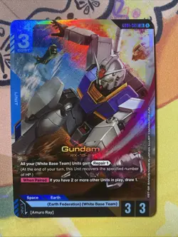 Gundam Card Game GD01-001 LR Gundam RX-78-2 Newtype Rising English - Image 1