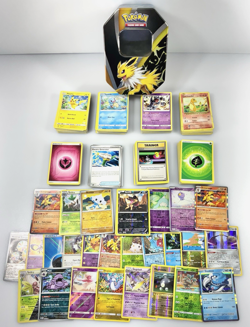 Pokemon TCG Trading Card Mixed Lot of 370 Modern Cards in Collectible Tin - Image 3
