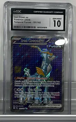 CGC 10 Iron Crown EX 191/162 Temporal Forces Full Art Secret Rare Pokemon Card - Image 1