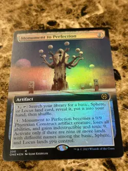 MONUMENT TO PERFECTION Magic MTG Phyrexia: All Will Be One Extended Art Foil - Image 1