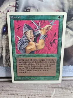 MTG / Magic The Gathering - Berserk - MP FRONT / HP BACK - Unlimited Edition - Image 1
