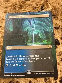 DARKSLICK SHORES Magic MTG Phyrexia: All Will Be One Borderless - Image 1