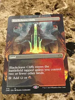 BLACKCLEAVE CLIFFS Magic MTG Phyrexia: All Will Be One Borderless - Image 1