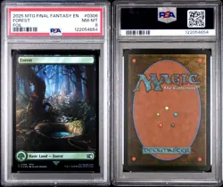 2025 Magic the Gathering MTG Final Fantasy IX EN #0306 Forest Foil PSA 8 NM - Image 3