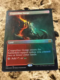 COPPERLINE GORGE Magic MTG Phyrexia: All Will Be One Borderless Foil - Image 1