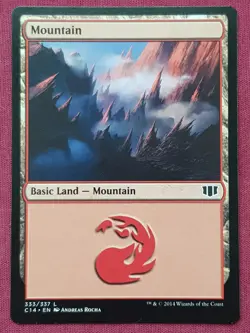 Magic The Gathering COMMANDER 2014 C14 MOUNTAIN 333 land card MTG - Image 1