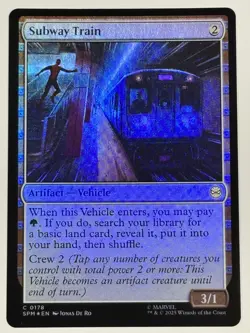 Subway Train FOIL Marvel's Spider-Man 178 NM Magic MTG - Image 1