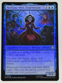 Madame Web, Clairvoyant FOIL Marvel's Spider-Man 36 NM Magic MTG - Image 1