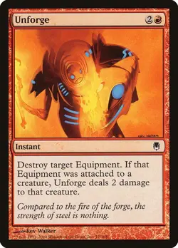 Unforge 2x FOIL DST MTG Darksteel Common MINT red - Image 1