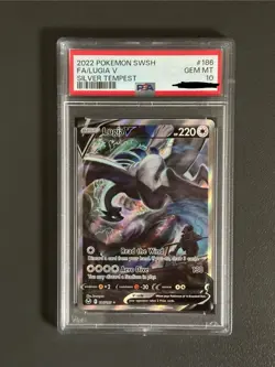 2022 Pokemon Lugia V Silver Tempest 186/195 alternative art Eng Psa 10 GEM MINT - Image 1