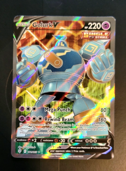 Golurk V (Full Art) 181/203 Ultra Rare Holo NM Pokemon SWSH07: Evolving Skies - Image 1