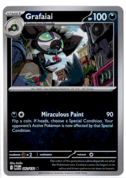 Grafaiai - 092/132 - Reverse Holo - Pokemon Mega Evolution - Image 1