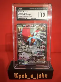 Roaring Moon ex 251/182 Paradox Rift Special Illustration Pokemon TCG CGC 10 - Image 1