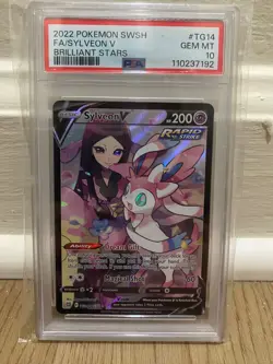 Pokemon Brilliant Stars Sylveon V TG14/TG30 Trainer Gallery Holo Foil PSA 10 - Image 1