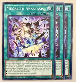Yugioh! 3x Megalith Anastasis DOOD-EN066 Common 1st Ed NM - Image 1