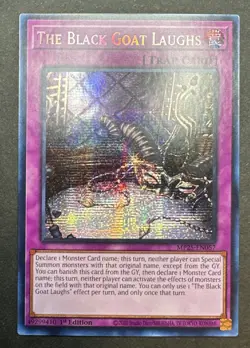 Yugioh The Black Goat Laughs MP25-EN057 1st Edition Prismatic Secret Rare - Image 1