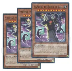 Yugioh - VARefar, the Judge of Ball x 3 - 1st Edition NM - Plus Free Holo Card - Image 1
