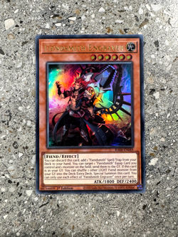 Yugioh TCG Fiendsmith Engraver RA04-EN049 Ultra Rare 1st Edition NM-M - Image 1