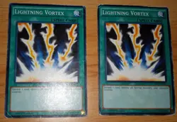 x2 LIGHTNING VORTEX SPELL CARD 1ST EDITION SDDE-EN026 COMMON YUGIOH PLAYED - Image 1