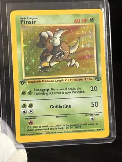 Pokemon 1999 PINSIR 1st Edition Holo Jungle Set Card 9/64 Rare - Image 1
