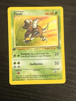 Pokemon 1999 PINSIR 1st Edition Holo Jungle Set Card 9/64 Rare - Image 3