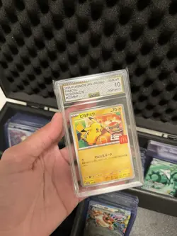 GEM MINT AGS 10 Pikachu 2025 McDonald's Promo 020/M-P Japanese Pokemon Card - Image 3