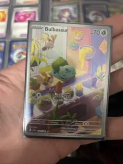 Pokemon TCG Bulbasaur Stellar Crown Illustration Rare Card 143/142 NM Condition - Image 1