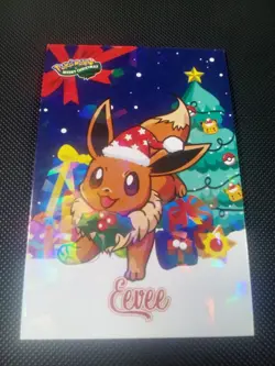 Pokemon 2024 Card Database Christmas Set Eevee #2 Cracked Holo Peru US Seller - Image 1