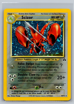 Scizor 10/75 Neo Discovery 2001 Holo Rare WOTC Pokemon Card TCG - NM - Image 1