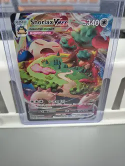 Pokemon TCG Snorlax VMAX Holo Ultra Rare Card Sword & Shield 142/202 NM/M - Image 1