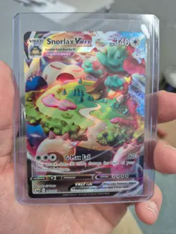Pokemon TCG Snorlax VMAX Holo Ultra Rare Card Sword & Shield 142/202 NM/M - Image 3