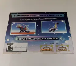 Shiny Miraidon Koraidon Code GameStop Pokemon - Physical PROMO Card- Unused Code - Image 1