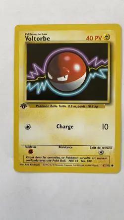 1999 Pokemon French Voltorbe Voltorb 1st Edition Base Set Card 67/102 - Image 1