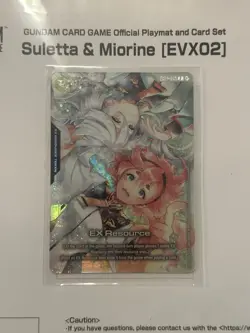 Gundam Card Game Suletta And Miorine Evx02 Playmat And Card Set Con Ex - Image 2