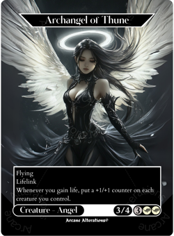 Archangel of Thune - Full Art Altered Art Custom Proxy Cards - Image 1