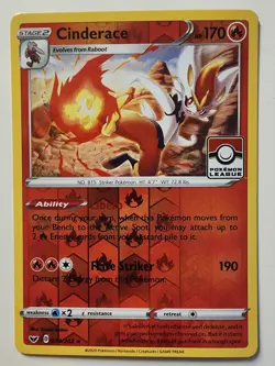Cinderace - (Pokemon League) Promo League & Championship Cards 034/202 LP-NM - Image 1