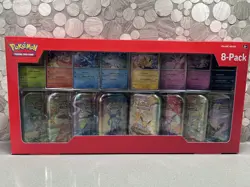 Pokemon Prismatic Evolutions 8 Mini-Tins w/ Promo Cards Costco Set - IN-HAND! - Image 1