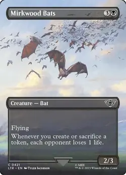 Borderless MIRKWOOD BATS x4 mtg NM-M Lord of The Rings 4 Common Scene 421 - Image 1