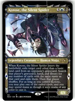 1x Kotose, the Silent Spider - Showcase NM-Mint, English Kamigawa: Neon Dynasty - Image 1