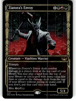 FOIL Ziatora's Envoy (Showcase) Streets of New Capenna Regular NM MTG - Image 1