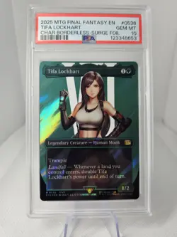 Tifa Lockhart Boderless Surge Foil PSA 10 Final Fantasy Magic The Gathering TCG - Image 1