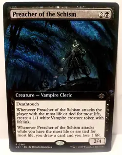 MTG Preacher Of The Schism FOIL Lost Cavern of Ixalan M/Nm Borderless - Image 1