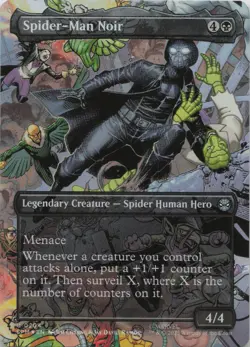 Spider-Man Noir (Borderless) - FOIL - U Marvel's Spider-Man 204 - MTG - Image 1