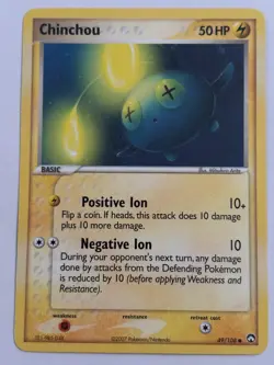 Chinchou 49/108 Power Keepers Pokemon Card Reverse Holo Stamped +added Reg card. - Image 4