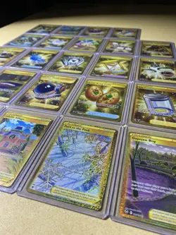 Pokemon Amazing 24 Card Gold Secret Rare Full Art Trainer Item Lot All Cards NM - Image 1