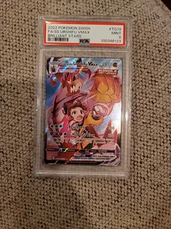 2022 Pokemon Urshifu VMAX TG19/TG30 Brilliant Stars Full Art SS PSA MINT 9 - Image 1