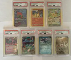 Pokemon 7 Slabs Lot, All Graded PSA 9 Includes Charizard, Gloom & Leafeon! - Image 1