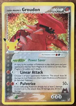 Holo Team Magma's Groudon 9/95 Classic Collection Celebrations Pokemon TCG - Image 1