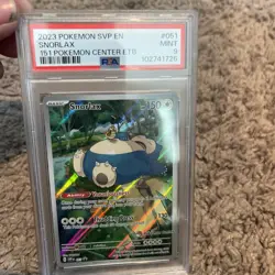 2023 POKEMON SVP 151 POKEMON CENTER ETB PROMO #051 SNORLAX PSA 9 - Image 1
