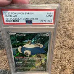 2023 POKEMON SVP 151 POKEMON CENTER ETB PROMO #051 SNORLAX PSA 9 - Image 3